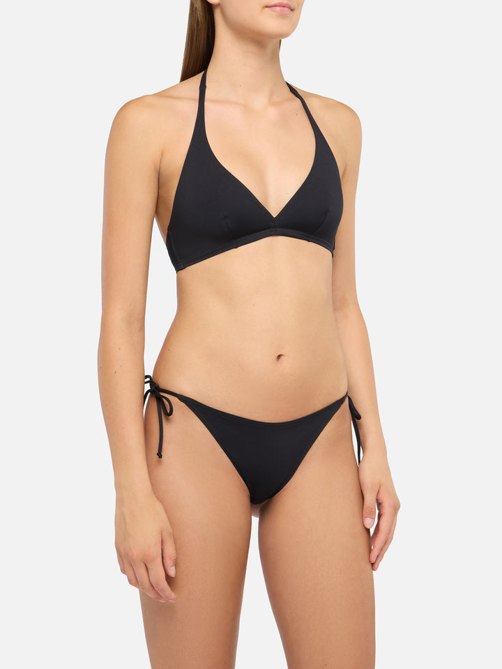 Virgo black classic swim briefs                                                          - Gaia black triangle bralette top