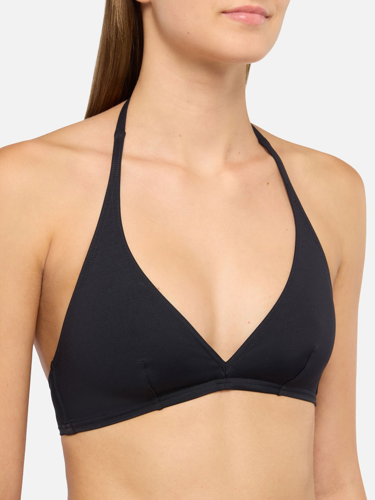 Marielle black classic swim briefs - Gaia black triangle bralette top