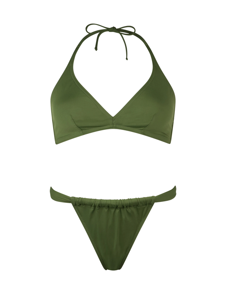 Bikini a triangolo verde militare da donna Gaia Noelle