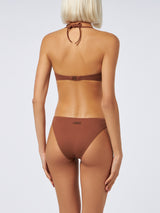 Woman brown triangle bralette bikini Gaia Maia