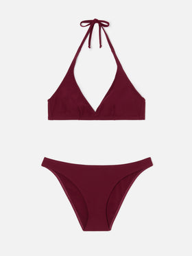 Bikini Gala bordeaux con top triangolo