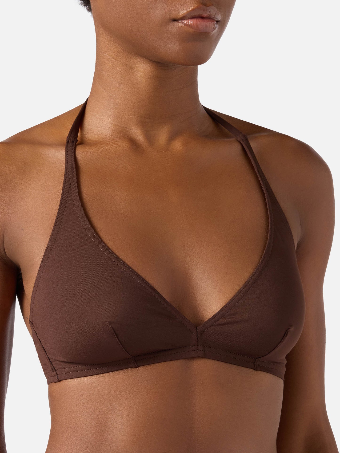 Gala bikini in solid dark brown