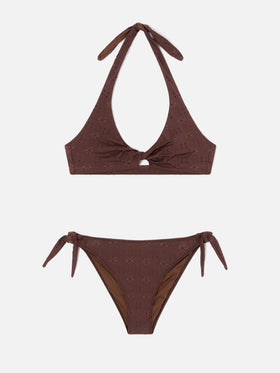 Bikini Leda Yali brown en sangallo 