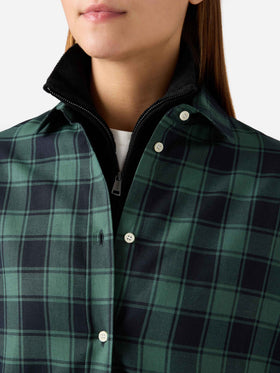Camisa de franela de algodón Green Gigy con estampado de cuadros buffalo y bordado Après Chic 