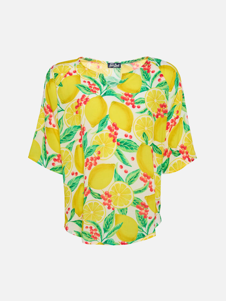 Ginza caftan with lemon print - MC2 Saint Barth