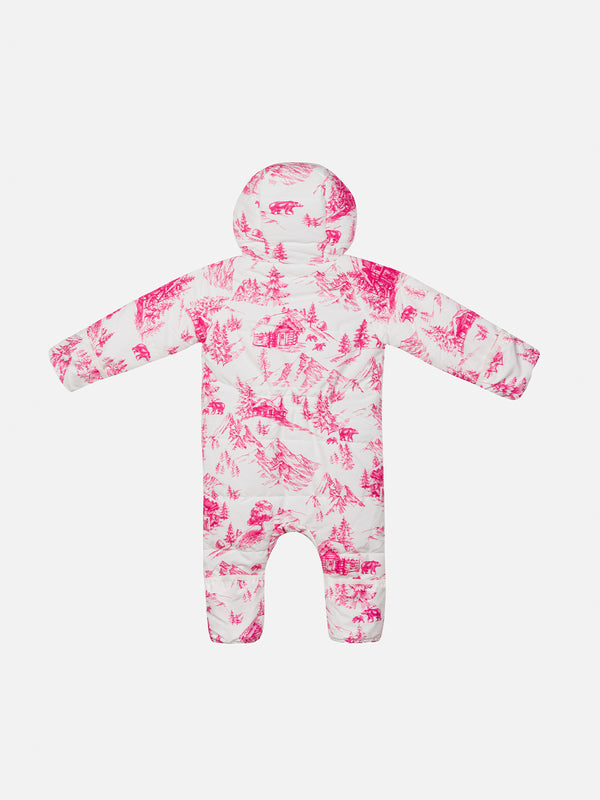 Girl ski suit Glace with toile de jout print