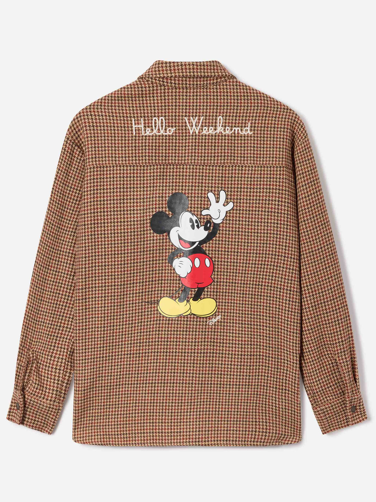 Surchemise en flanelle de laine mélangée Cambry avec broderie Mickey Mouse | Special edition 