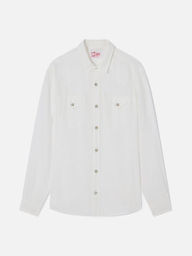Greg white linen shirt