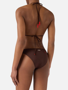 Guiana Maia brown bikini with beaded starfish