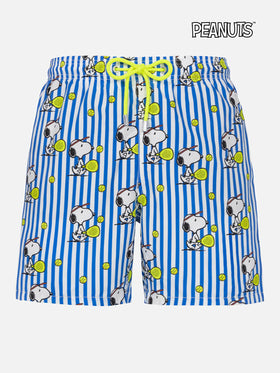 Man mid-length Gustavia swim-shorts with Snoopy print | SNOOPY PEANUTS™ SPECIAL EDITION