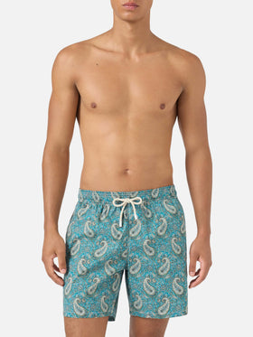 Gustavia swim shorts with cashmere print | Made with Liberty Fabric