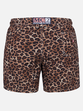 Costume mare lunghezza media Gustavia da uomo con stampa animalier