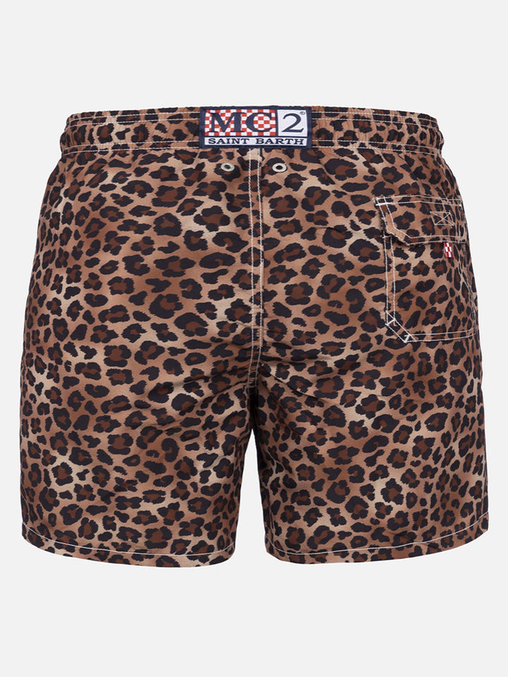 Costume mare lunghezza media Gustavia da uomo con stampa animalier