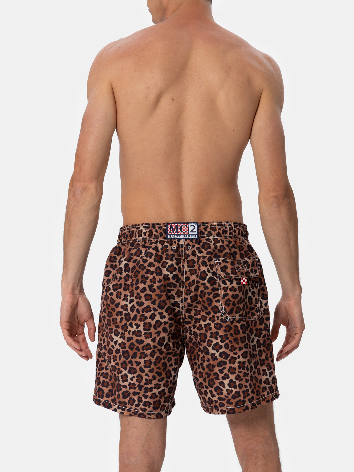 Man mid-length Gustavia swim-shorts with animalier print – MC2
