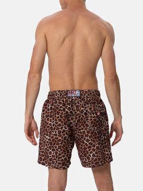 Costume mare lunghezza media Gustavia da uomo con stampa animalier