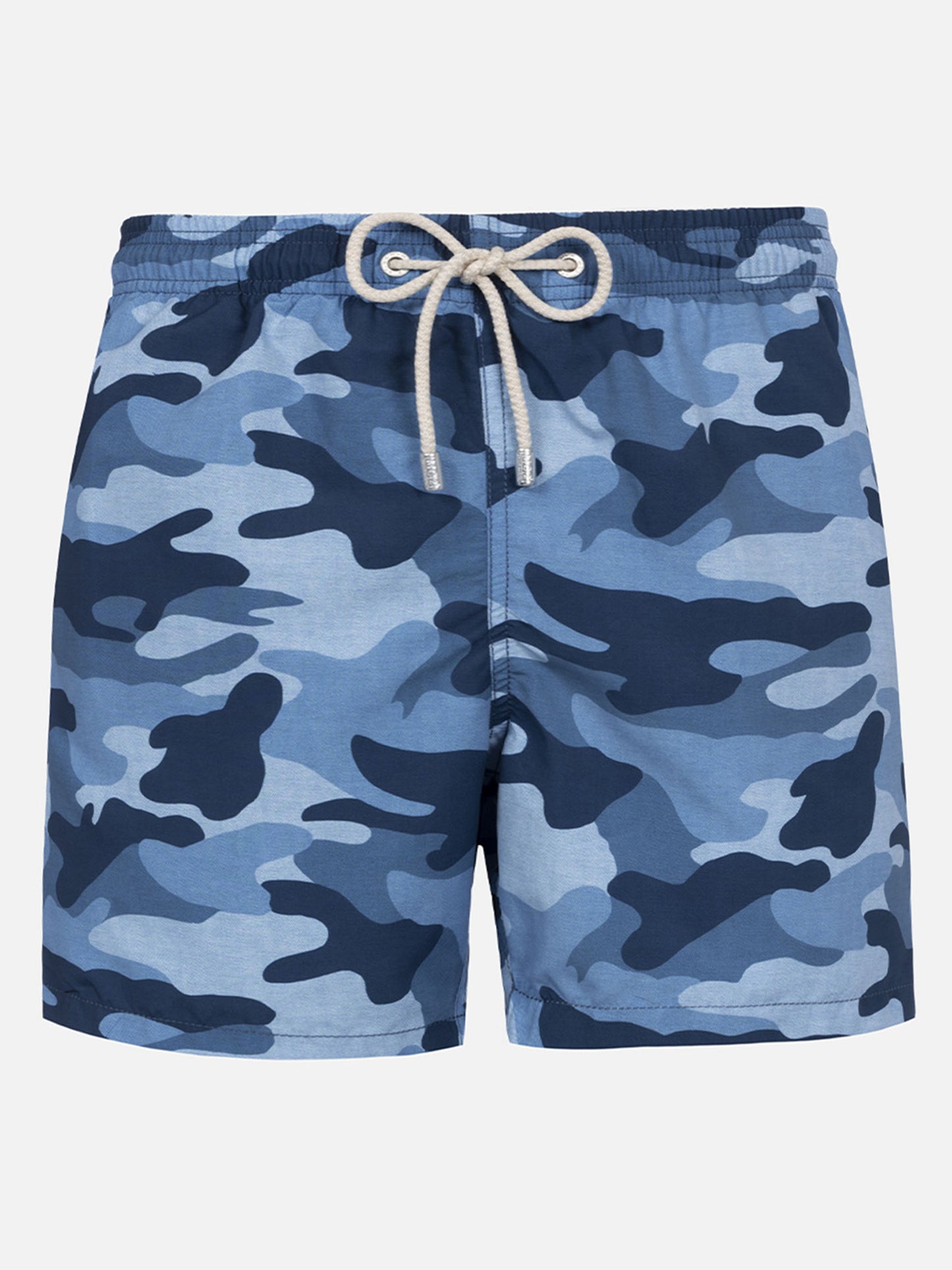 Costume mare lunghezza media Gustavia con stampa camouflage denim