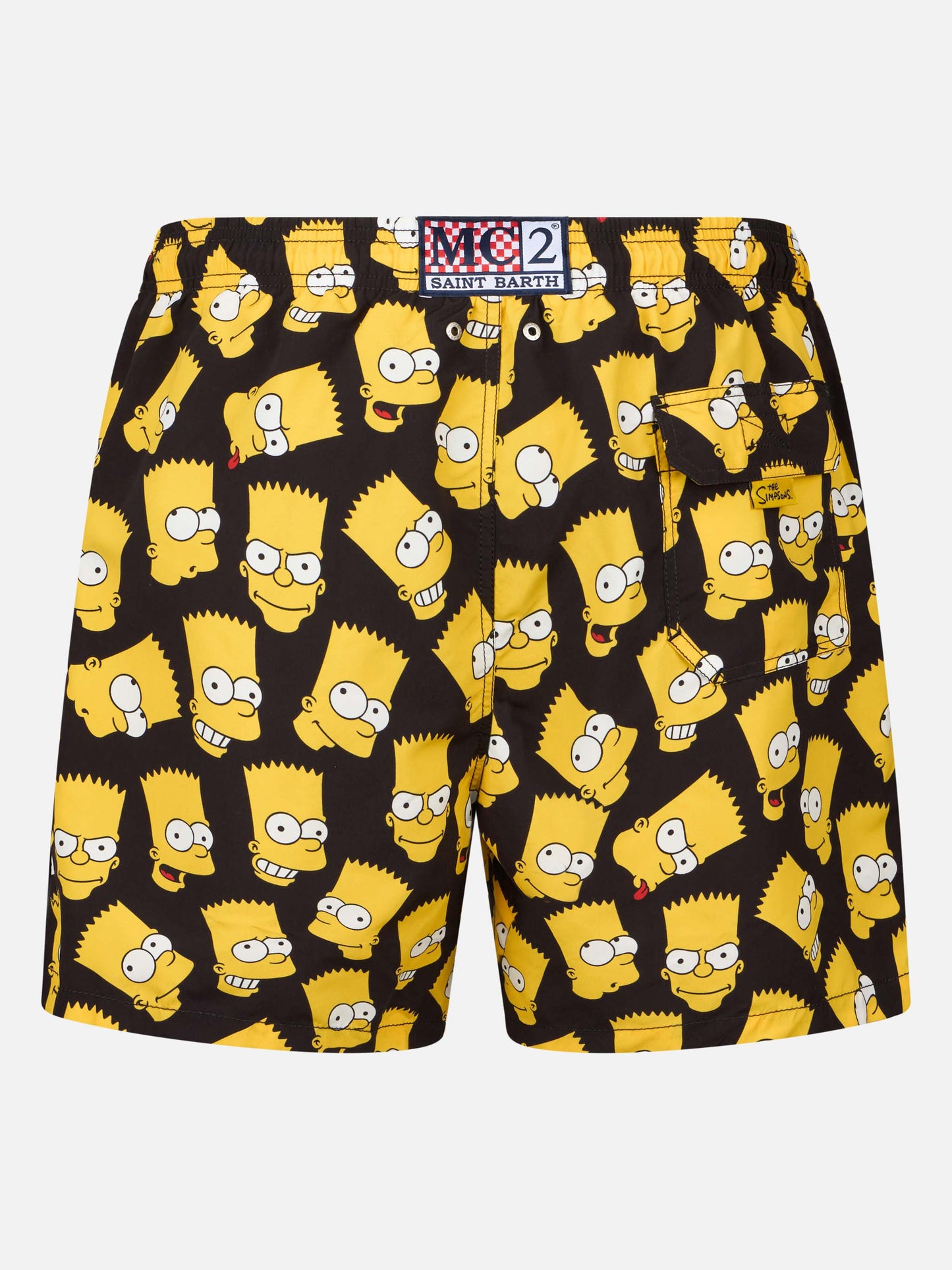 Man mid-length Gustavia swim-shorts with Bart Simpson print | THE SIMPSONS SPECIAL EDITION