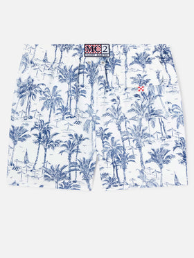 Mittellange Badeshorts Gustavia mit Toile-de-Jouy-Print