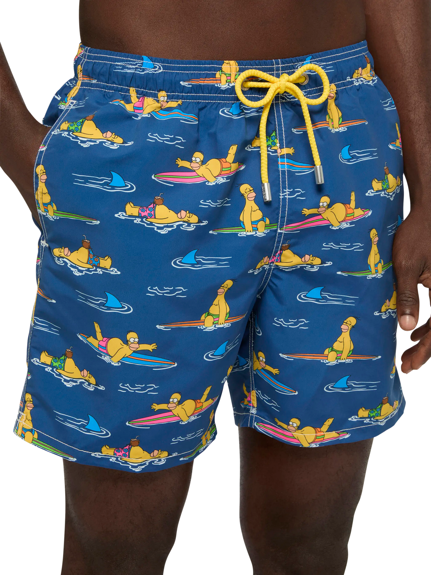 Mid-length Gustavia swim-shorts with Homer Simpson print |SIMPSON SPECIAL EDITION