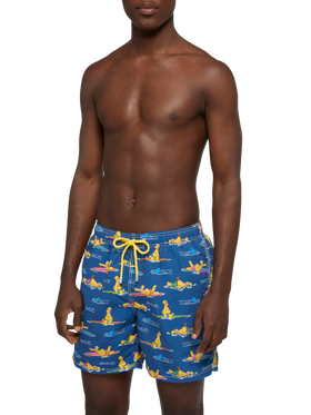 Mid-length Gustavia swim-shorts with Homer Simpson print |SIMPSON SPECIAL EDITION