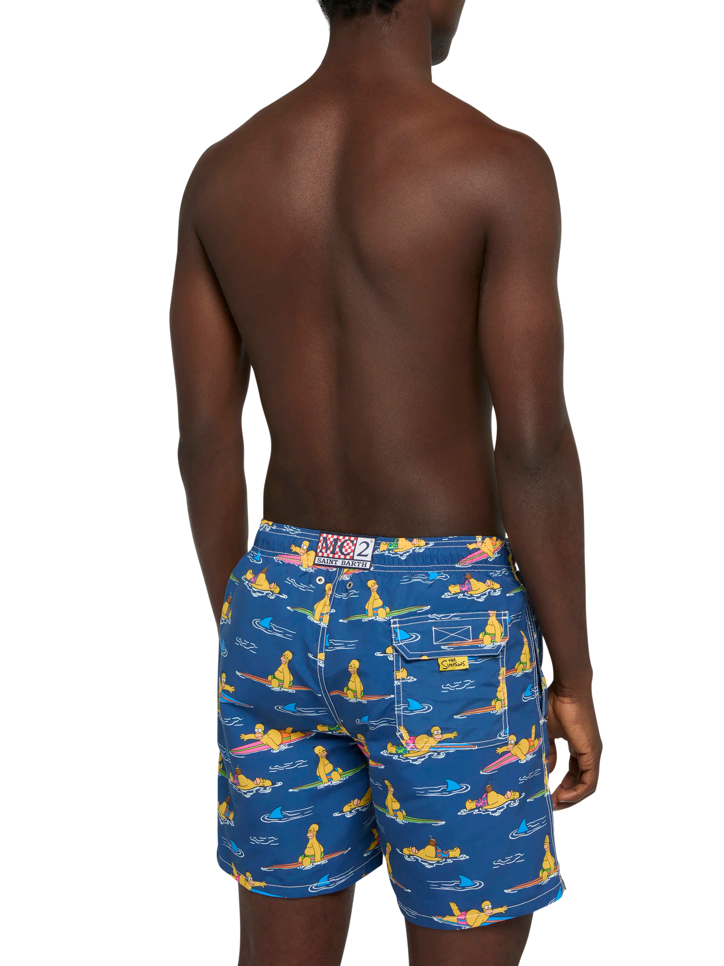 Mid-length Gustavia swim-shorts with Homer Simpson print |SIMPSON SPECIAL EDITION