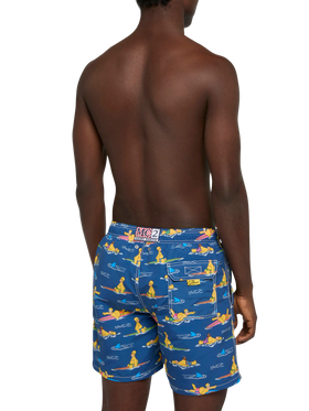 Mid-length Gustavia swim-shorts with Homer Simpson print |SIMPSON SPECIAL EDITION