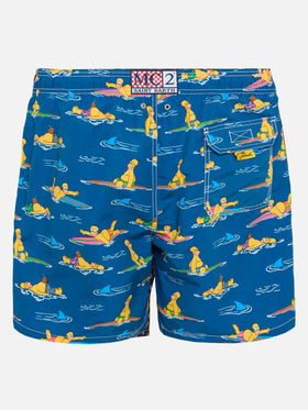 Mittellange Gustavia Badeshorts mit Homer Simpson-Aufdruck | SIMPSON SPECIAL EDITION
