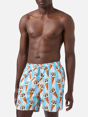 Klassische Herren-Badeshorts mit Cornetto-Print | ALGIDA® SONDEREDITION