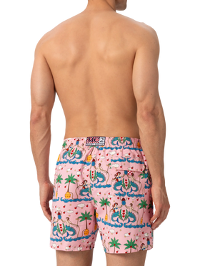 Mid-length Gustavia swim-shorts with mermaid print | ALESSANDRO ENRIQUEZ SPECIAL EDITION