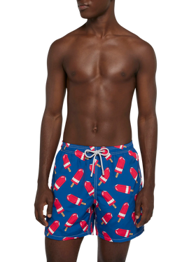 Costume mare lunghezza media Gustavia con stampa Fior di Fragola | ALGIDA SPECIAL EDITION