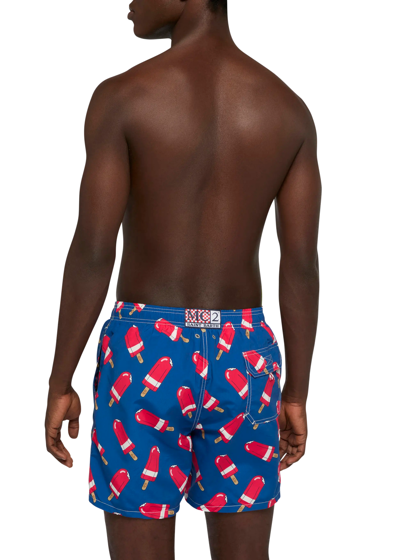 Costume mare lunghezza media Gustavia con stampa Fior di Fragola | ALGIDA SPECIAL EDITION