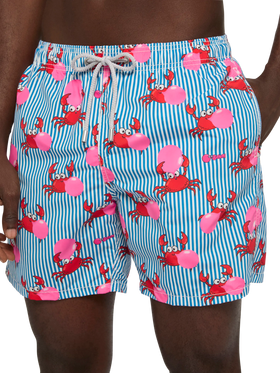 Costume mare lunghezza media Gustavia con stampa granchio Big Babol | BIG BABOL SPECIAL EDITION