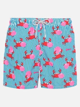 Mid-length Gustavia swim-shorts with Big Babol crab print | BIG BABOL SPECIAL EDITION