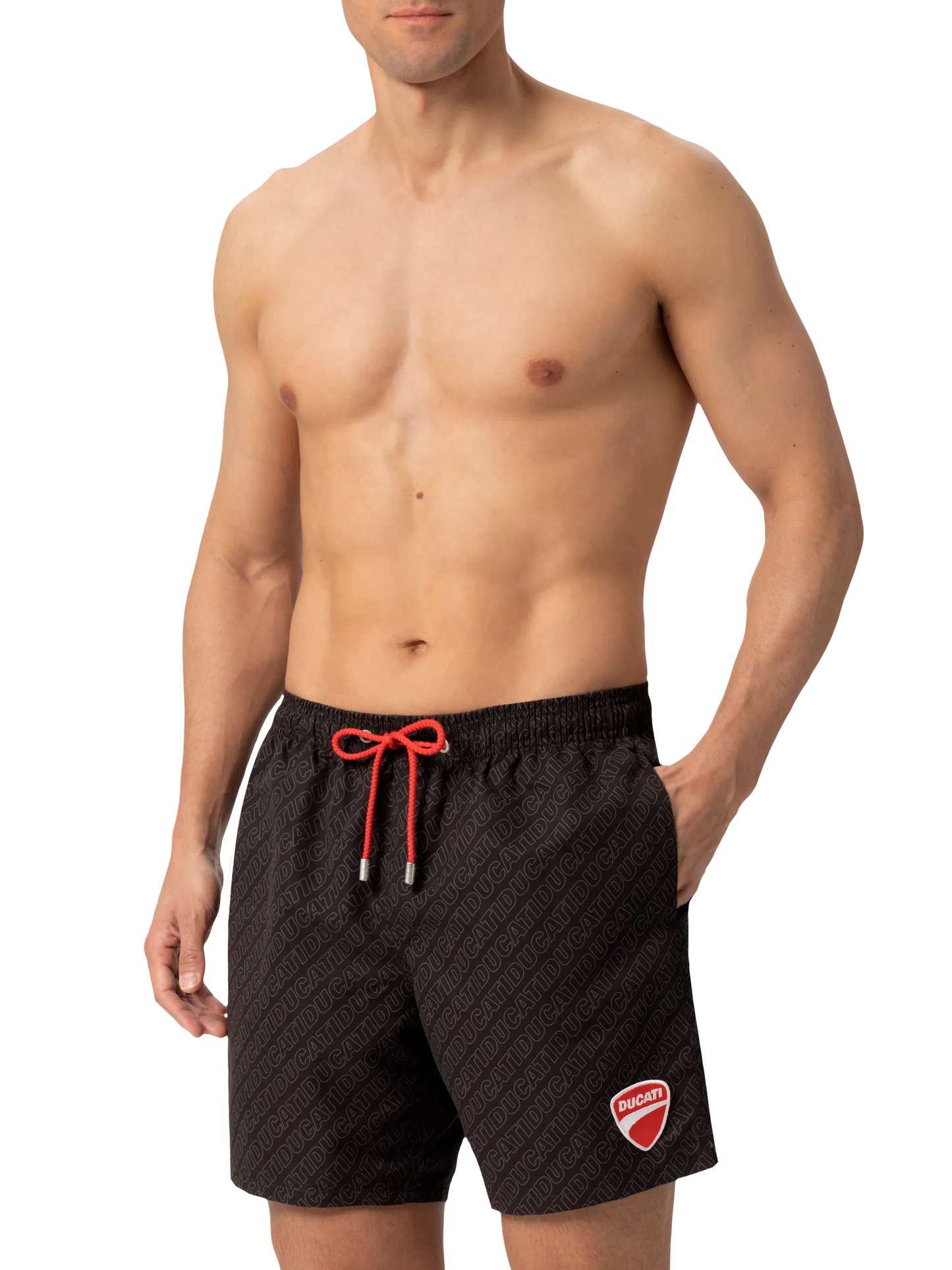 Mid-length Gustavia swim-shorts with Ducati patch | DUCATI MOTORS SPECIAL EDITION