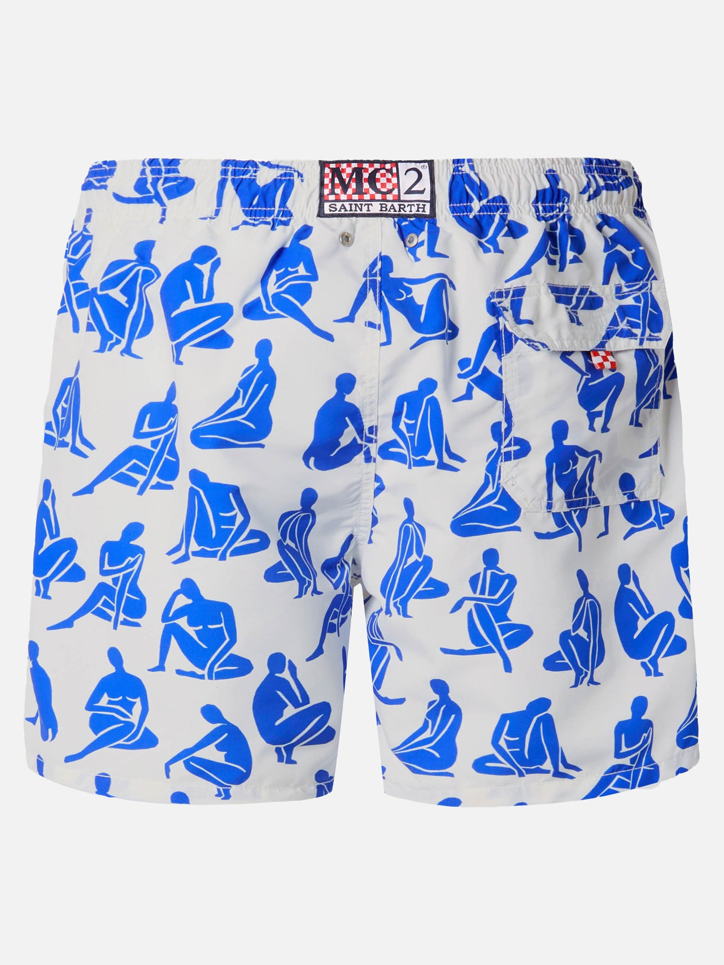 Mittellange Gustavia-Badeshorts mit Tattoo-Print