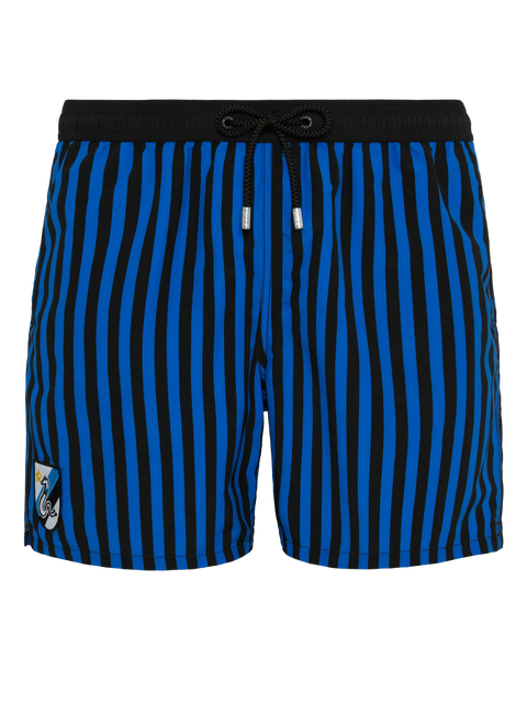 Mid-length Gustavia swim-shorts with Inter print | INTER FC SPECIAL EDITION - MC2 Saint Barth