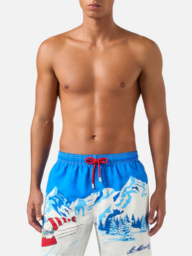 Light blue Gustavia swim shorts with Snoopy print | Special edition