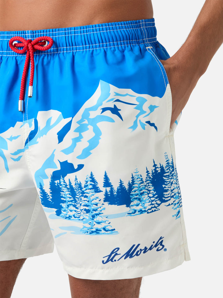 Bañador corto ligero blue Gustavia con estampado de Snoopy | Special edition 