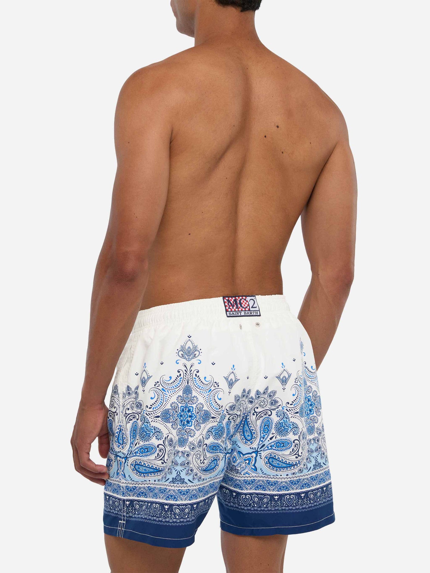 Costume mare lunghezza media Gustavia con stampa paisley