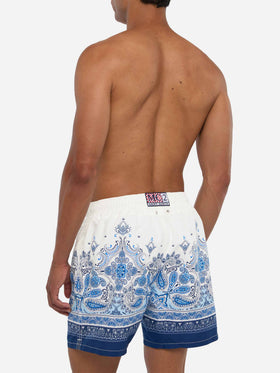 Costume mare lunghezza media Gustavia con stampa paisley