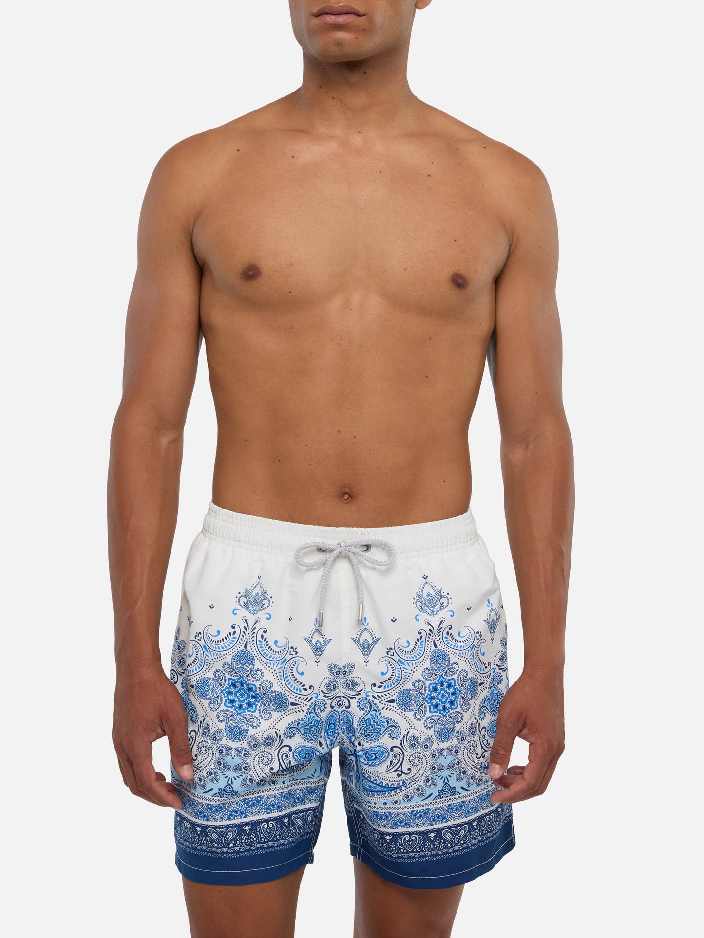 Costume mare lunghezza media Gustavia con stampa paisley