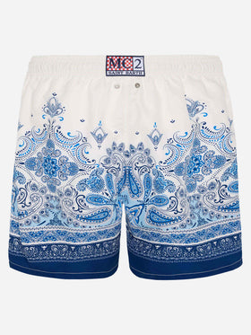 Costume mare lunghezza media Gustavia con stampa paisley