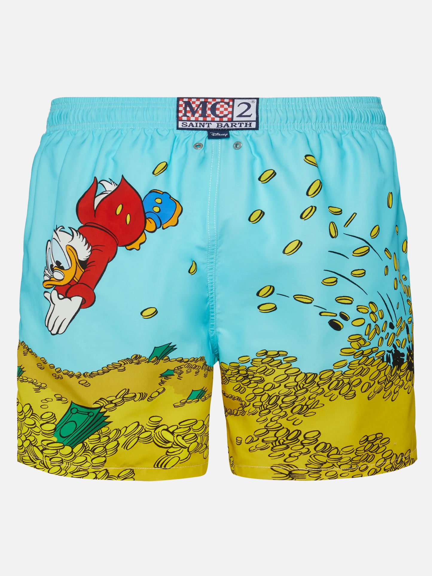 Mittellange Badeshorts Gustavia mit platziertem Scrooge-Aufdruck | DISNEY® SPECIAL EDITION
