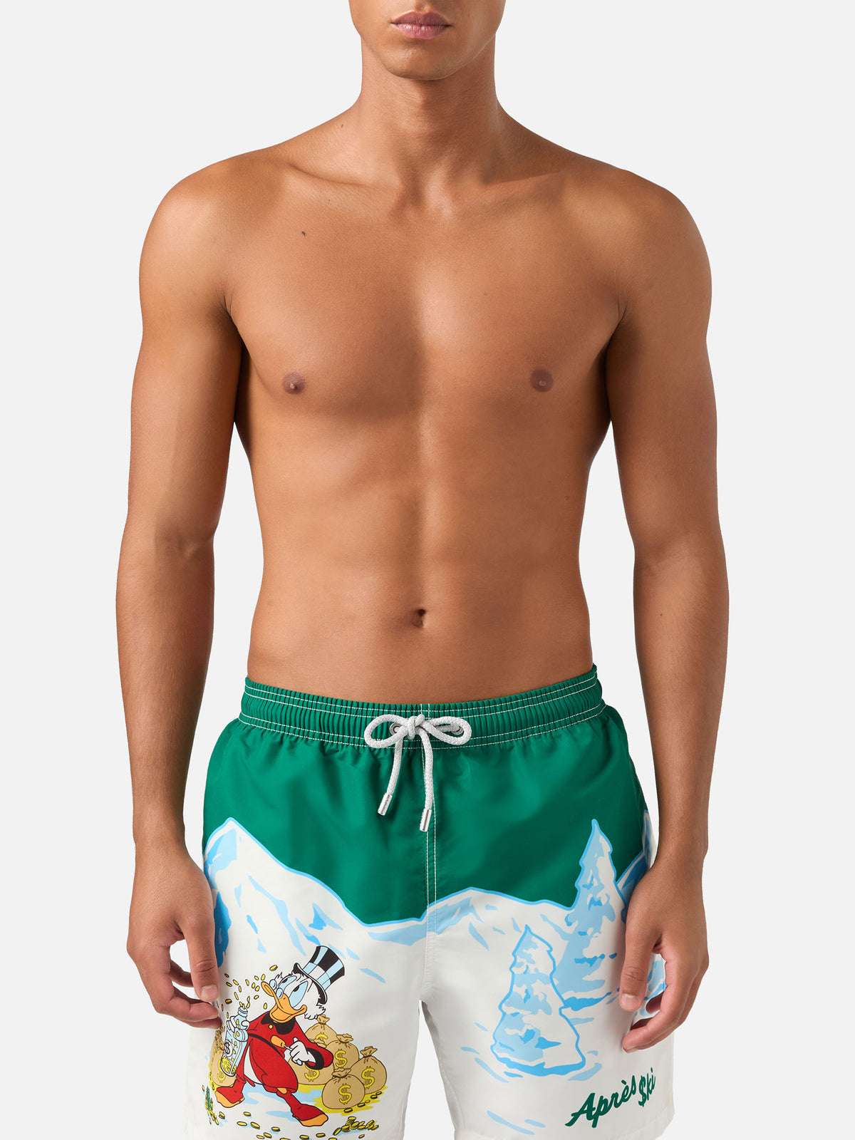 Short de bain Gustavia vert avec imprimé Scrooge McDuck | Special edition 
