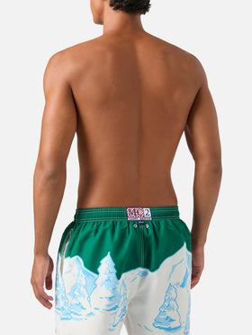 Short de bain Gustavia vert avec imprimé Scrooge McDuck | Special edition 