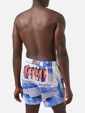 Mittellange Badeshorts Gustavia für Herren mit platziertem Aufdruck | MAGNUM MARINE SPECIAL EDITION
