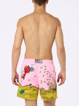 Man mid-length Gustavia swim-shorts with Uncle Scrooge placed print| ©DISNEY SPECIAL EDITION