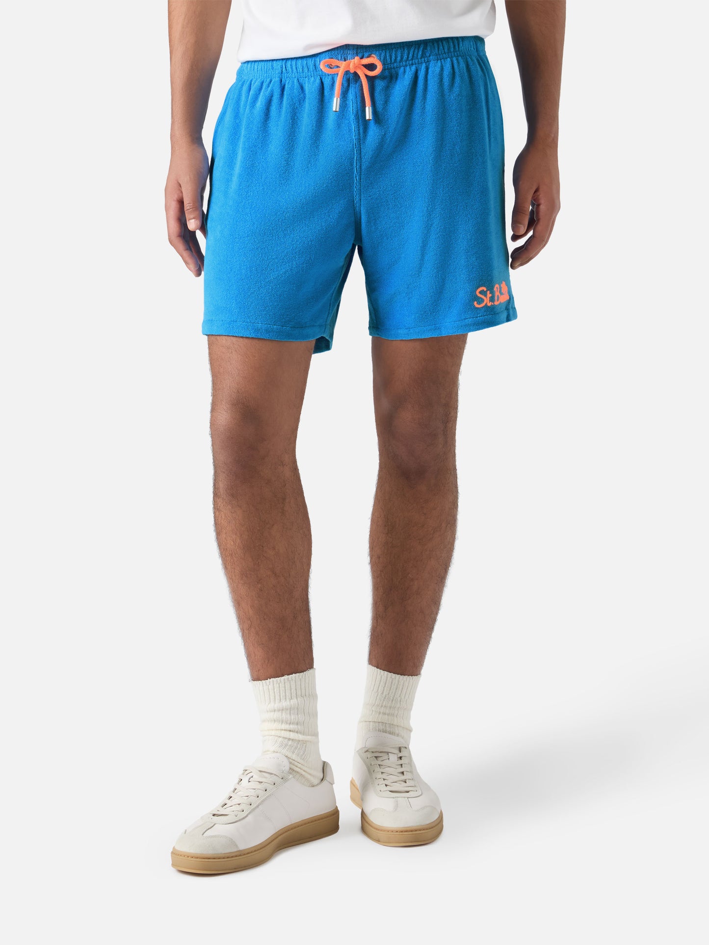 Gustavia Frottee-Badeshorts in Blau