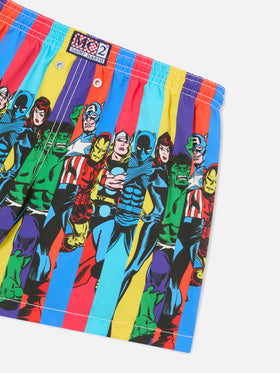 Bañador de niño de largo medio Haiti con estampado posicionado de superhéroes Marvel  | MARVEL SPECIAL EDITION 