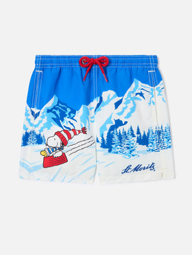Bañador corto ligero blue Haiti con estampado de Snoopy | Special edition 